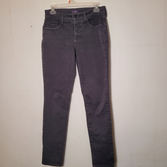 NYDJ Charcoal Skinny Jeans Size 6 - Picture 1 of 8